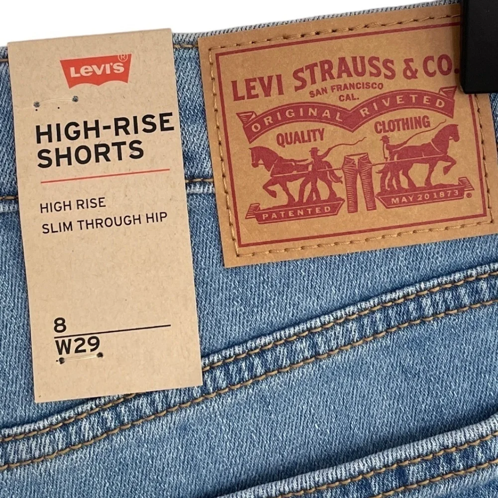 NWT Levi's High Rise Jean Shorts Cutoff - Picture 9 of 10